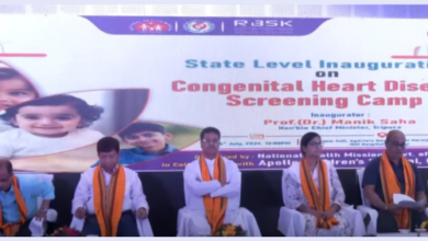 Tripura Chief Minister Manik Saha inaugurated the 'State Level Congenital Heart Disease Screening Camp' in Agartala