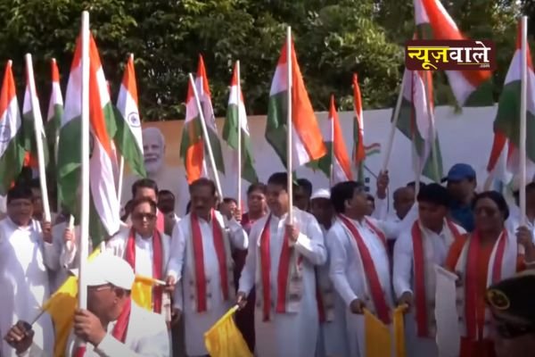 Tripura CM Manik Saha participated in 'Har Ghar Tiranga' rally in Agartala